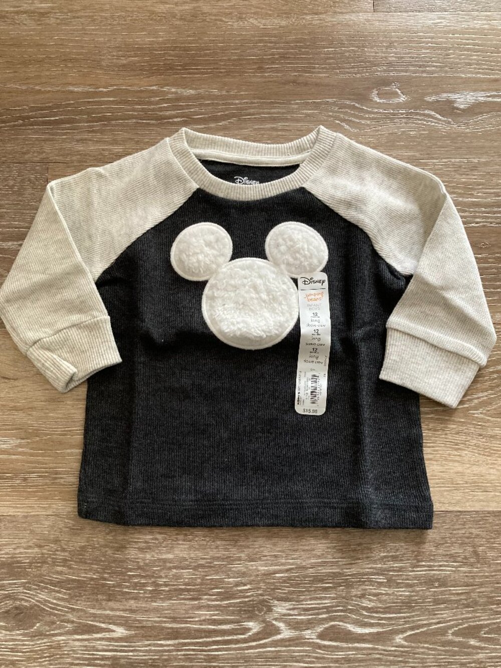 Jumping Beans Mickey Head Long Sleeve Size 12mo